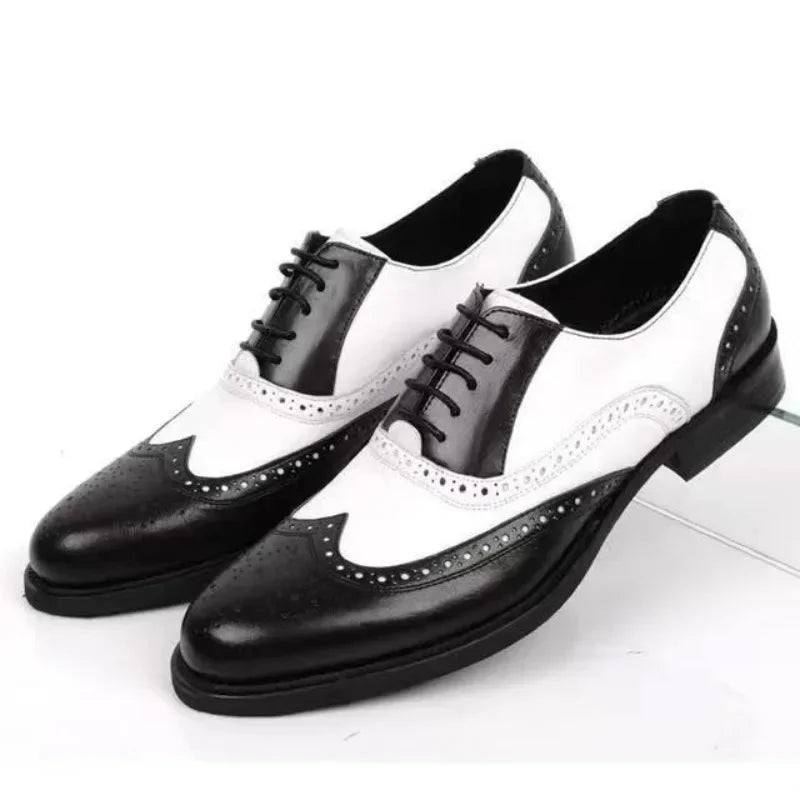 Oxfords Men's Leather Shoes Formal Shoes for Men Brogues Oxfords Male Wedding Party Office Business Shoe Man Zapatos De Hombre