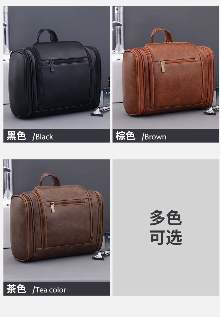 New Large-capacity Waterproof Toiletry Storage Bag with Hook, Portable Cosmetic Bag, Wet and Dry SeparationTravel Toiletry Bag