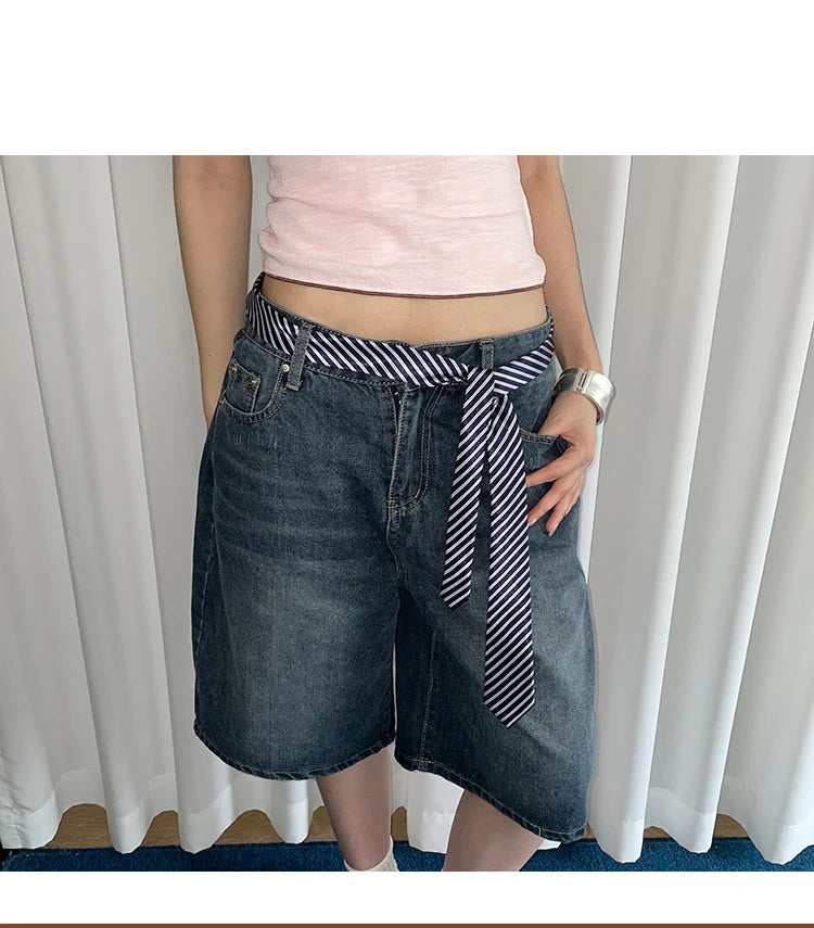 Fashionable Korean Style Simple Striped Belt For Women Minority Personality Long Strip Retro Hot Girl Style Academic Style