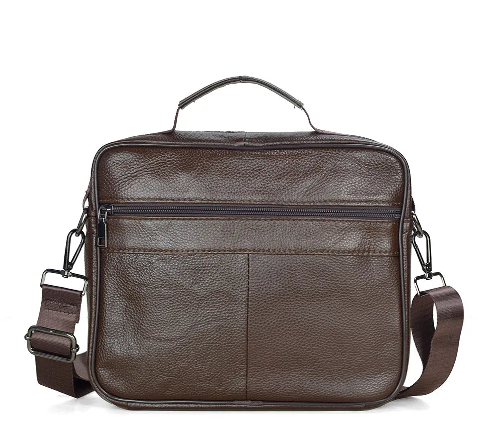 New Arrival Men Shoulder Bag Men's Genuine Leather Messenger Bag Boy Coffee Middle Size Handbags Tote Natural Skin Men Briefcase