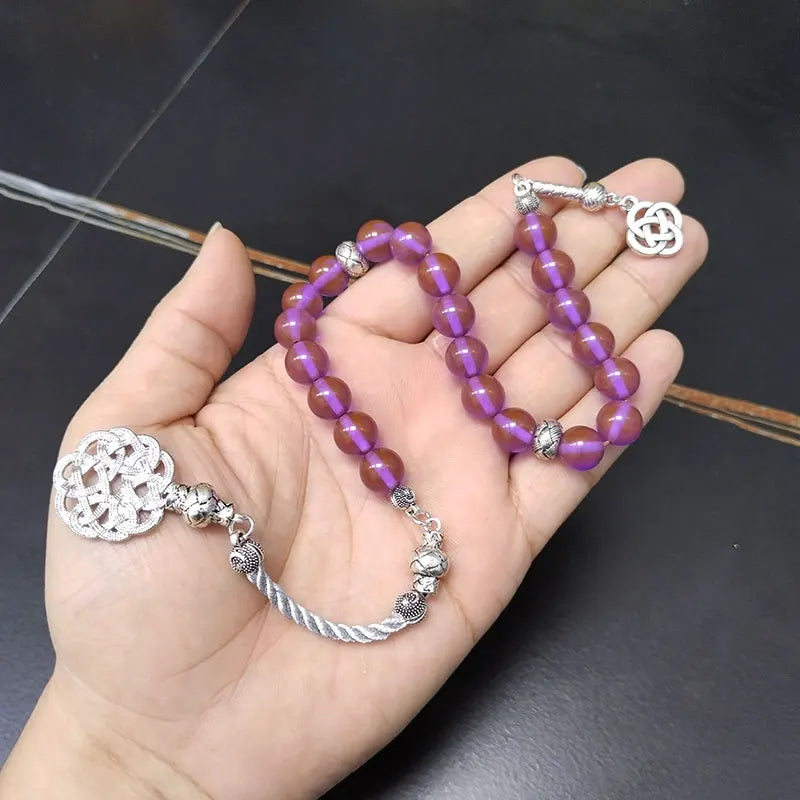 Tasbih purple Resin Turkish fashion Bracelet Accessories on hand prayer beads Eid Gift misbaha