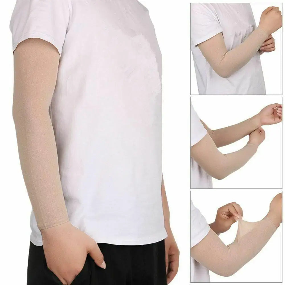 Summer Sun Protection Oversleeve Flesh Colored Skin Sleeves Tattoo Sleeve Covering Scars Unisex Solid Color Arm Cover