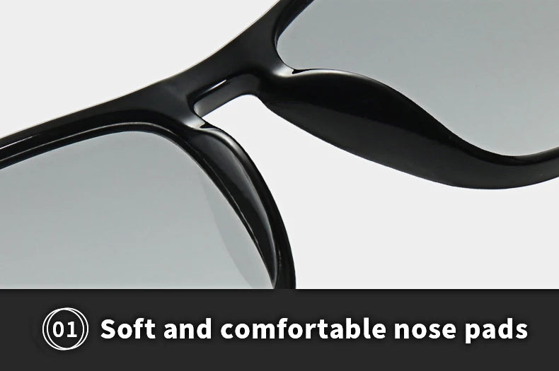 Fashion Photochromic Polarized Vintage Sunglasses Men Women Square Brand Designer Sun Glasses Man Driving Fishing Eyewear