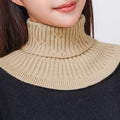 Knitted Fake Collar Ring Scarf For Woman Autumn Winter Warm Solid Color Neck Muffler Detachable Collar Scarves 25*17cm
