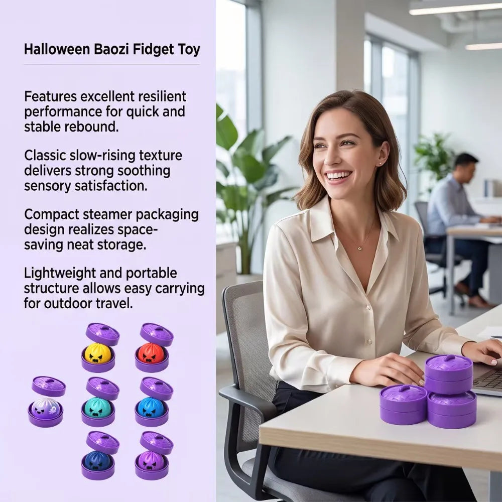 Halloween Ghosts Relieve Stress Money Sparkling Shark Dumplings Soft Relaxation Slow Elastic Steamed Buns Festival Gift