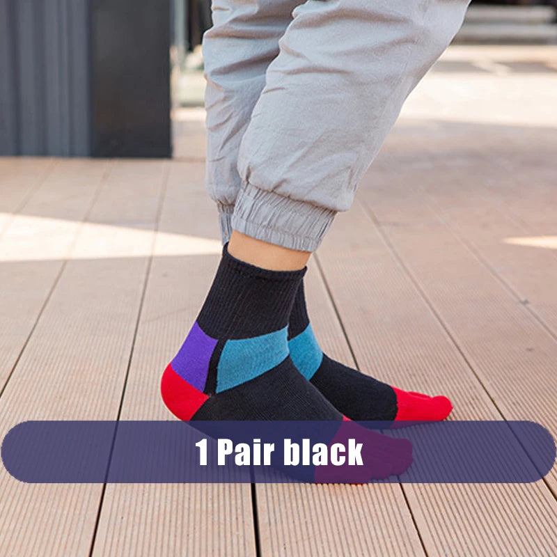 Mans Five Finger Socks Sport Compression Cotton Anti-Bacterial Breathable Warm Outdoor Travel Bike Run Toe Short Socks Student