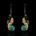 Bohemian Style Ladies Turquoise Earrings 925 Silver Black Gold Jewelry Vintage Ladies Jewelry Earrings Line Up Party Earrings