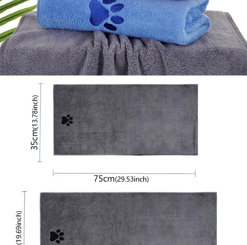 Dog Towel Drying Dog Cat Pet Towel,Quick-drying Dog Claw Bath Towel Absorbent Pet Bath & Paw Cleaning Cloths for Medium Breeds