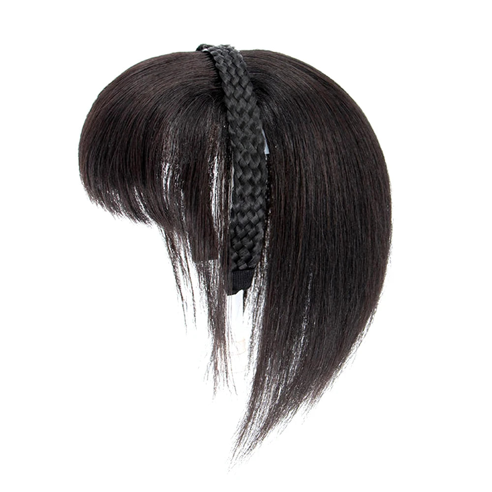 Women Girls Fake Hair Headband Fringe Wig Bangs Hairband Hair Extension Clips In Hair Extension Hair Accessories Hairpiece Clips