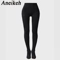Aneikeh Sexy Stretch Fabric Over The Knee Boots Women Fashion Pantyhos Street Thigh High Shoes Party Nightclub Stripper Heels