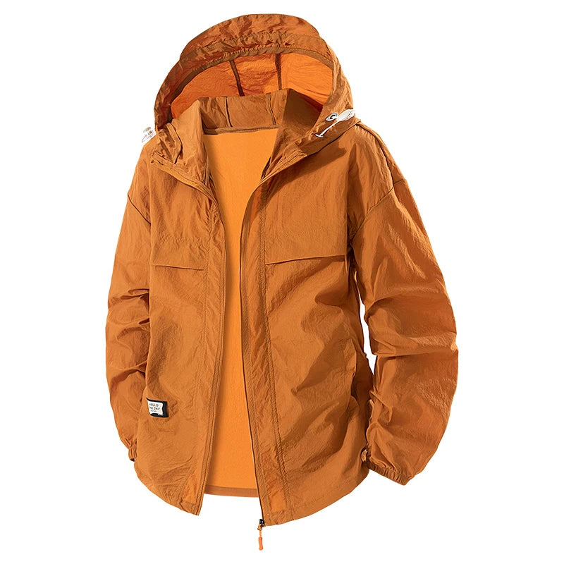 Plus Size 8XL UPF 50+ Summer Hiking Jacket Men Waterproof Quick Dry Camping Windbreaker Trekking Fishing Outdoor Anti UV Clothes