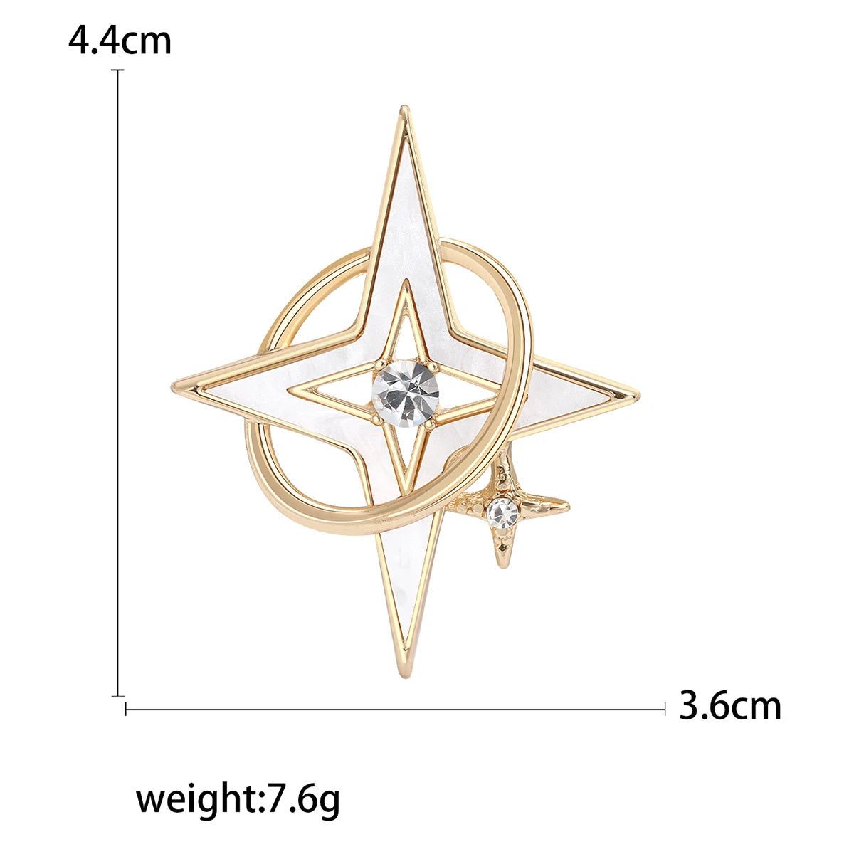 Luxury Rhinestones Cross Starlights Brooches for Women Unisex Couple High-ends Pins Banquets Party Gifts Jewelry Accessories