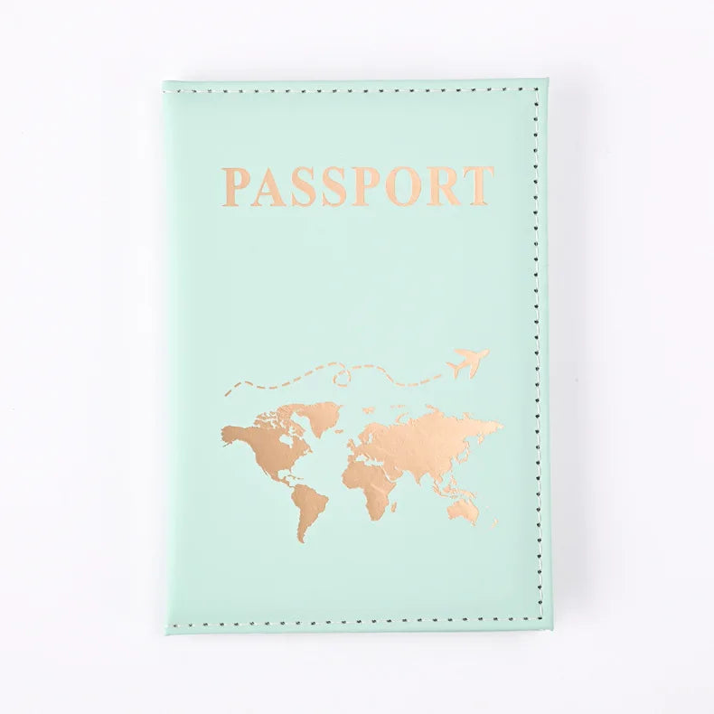 Fashion Passport Holder with Letter Print for Women Men Passport Protective Cover Travel Wallet Ticket Holder ID Card Clip Bags