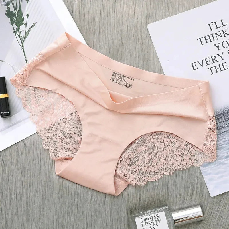1/5/10Pcs Seamless Women Hollow Out Panties Set Underwear Comfort Lace Briefs Low Rise Female Sport Panty Soft Lady Lingerie