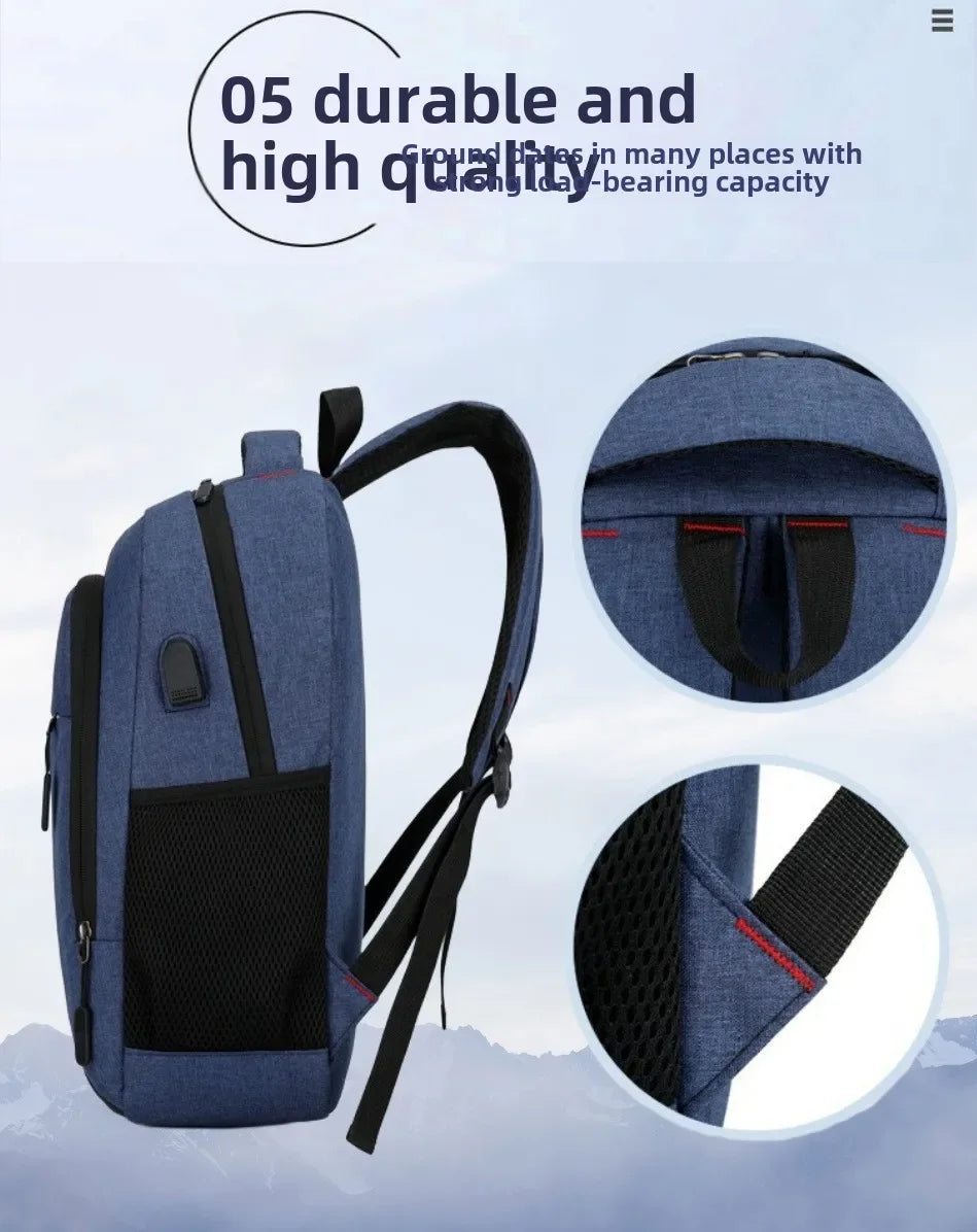 Classic Men Waterproof Backpack USB Charging Casual Travel Backpack Men Large Capacity Travel Laptop Backpack School Bag bolsas