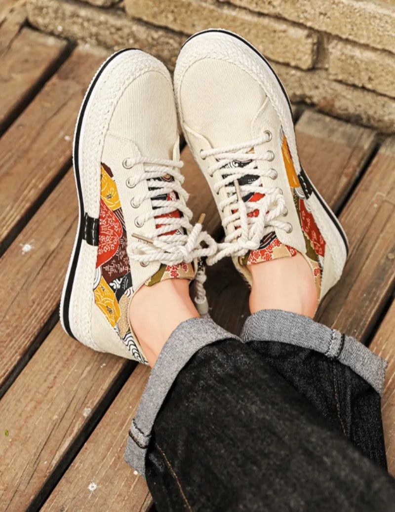 Trend Low-Top Canvas Shoes Mens Summer Fashion Trend Platform Sneakers Comfortable Breathable Casual Shoes Zapatos para hombres