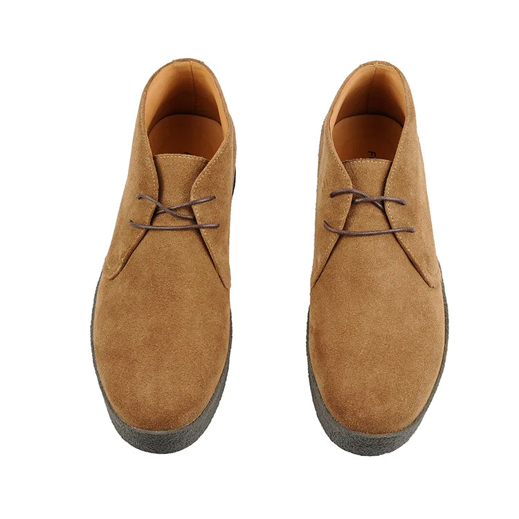 Careaymade-British Vintage 100% Genuine Leather Casual Shoes Lace-up Retro Business Thickness cow suede Workwear Men's Shoes
