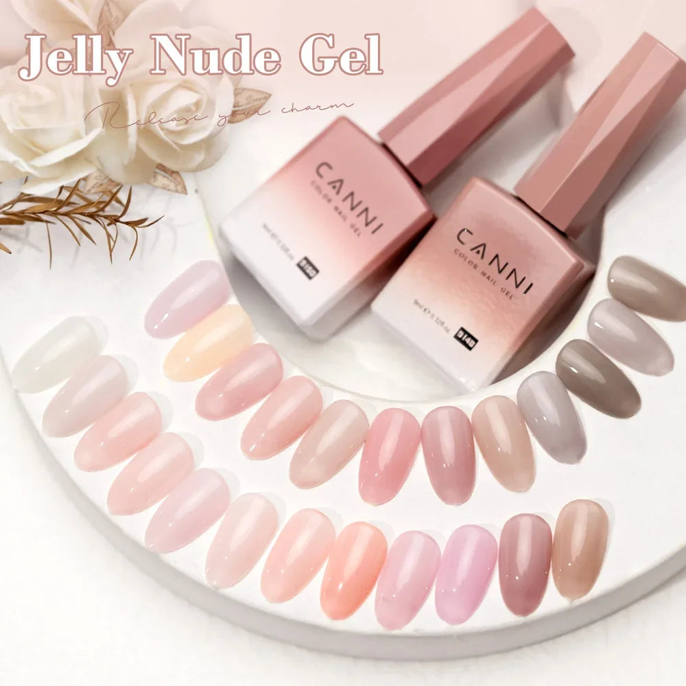 CANNI Hema TPO Free Nail Gel Polish Fall Nails Maillard Color Collection Semi Permanent Diamond Longwear Top Coat 9ml