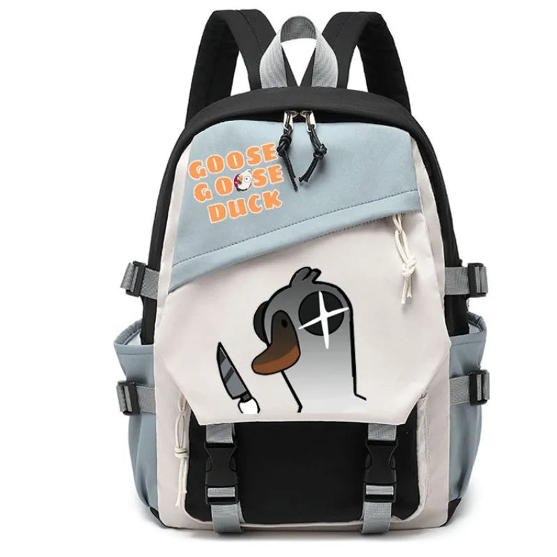 Goose Goose Duck Game Cosplay Rucksack Studenten Schultasche Cartoon Bookbag Laptop Reise-Rucksack Outdoor Jungen Mädchen Geschenke