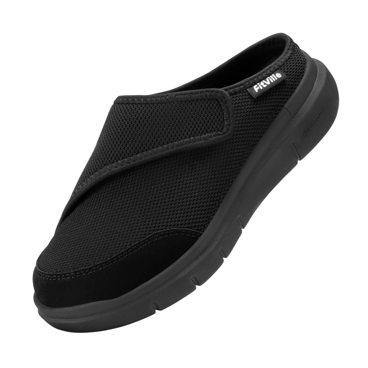 FitVille Damen Orthopädische Hausschuhe Breite Fleece-gefütterte Clogs mit Fußgewölbestütze Erholungs-Pantoletten Bequeme Slip-On-Schuhe