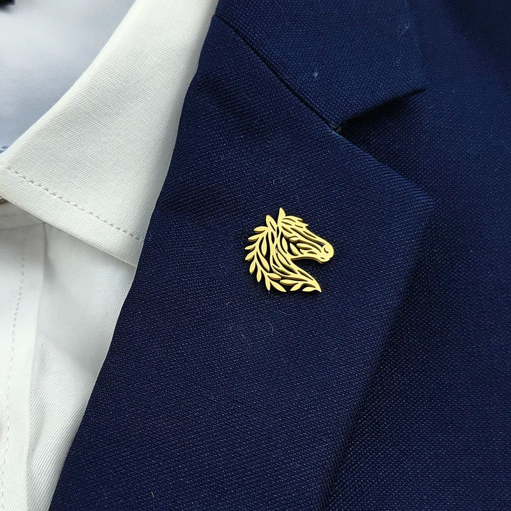 Personalized Horse Brooch with European and American Minimalist Style, Exquisite Gift, Wedding Party Jewelry