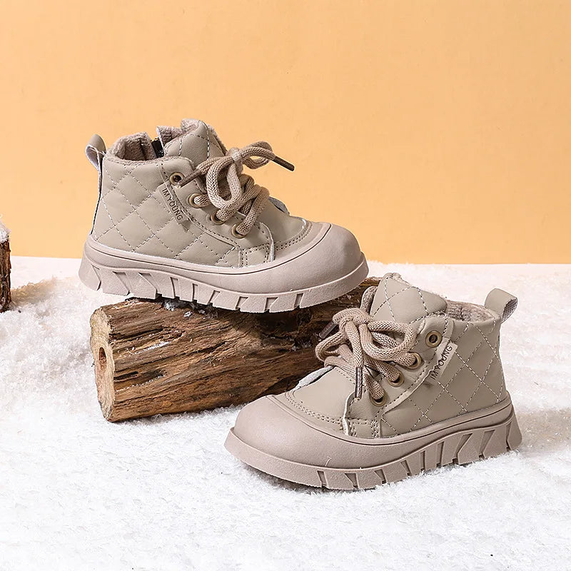 Winter Kids Snow Boots Plush Warm Baby Girl Shoes Toddler Boot Children Little Boys Cotton Shoes Stay Warm Platform Shoes H11172