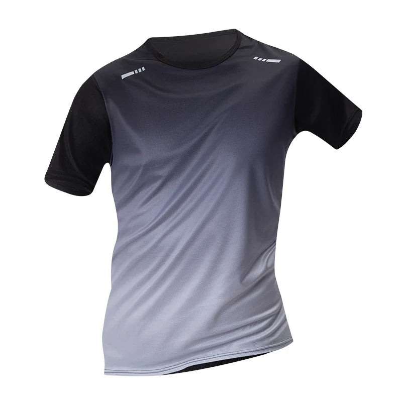 1/4 Uds Camiseta Holgada de Verano para Hombre, Estampada, de Secado Rápido, Manga Corta, Juvenil, Informal, Deportiva, Fitness, Transpirable, para Mediana Edad