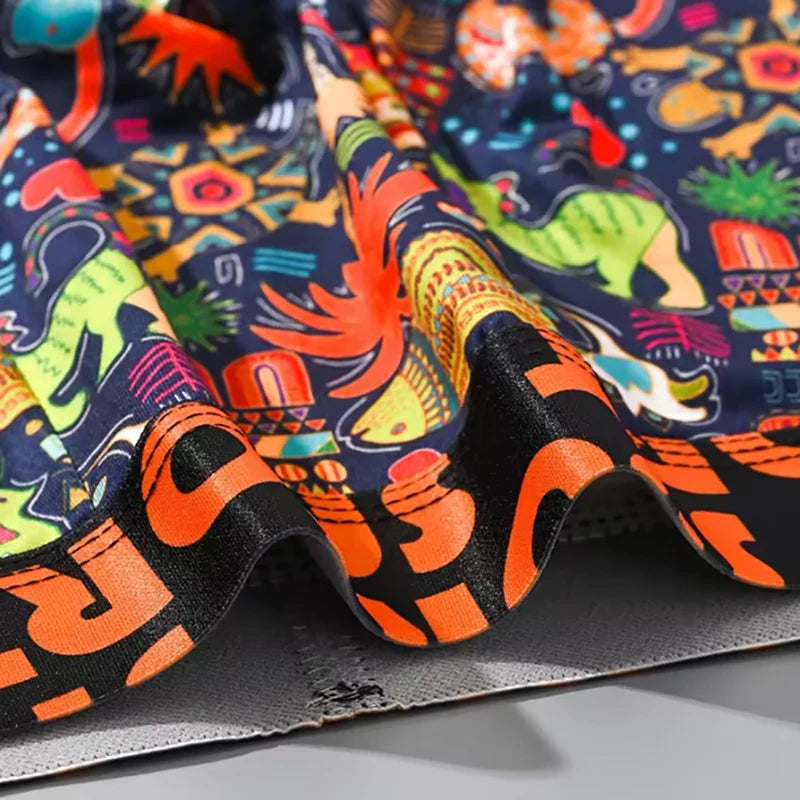3 PCS Men's Straight-Front Underwear - Printed Design - Comfortable, Fashionable, Trendy - Men's Underwear Set