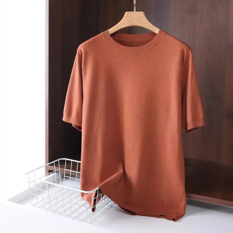 Superfine Merino Wool T shirt Men Base Shirt Wicking Breathable Quick Dry Anti-Odor No-itch Short Sleeve Tee Tops