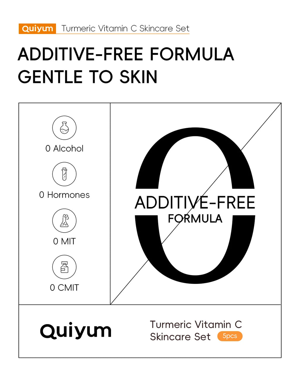 Vitamin C Kurkuma Gesichts-Set feuchtigkeitsspendend, straffend, 5-teiliges Set: Gesichtsreiniger, Toner, Essenz, Augenbehandlung, Feuchtigkeitspflege, Hautpflege