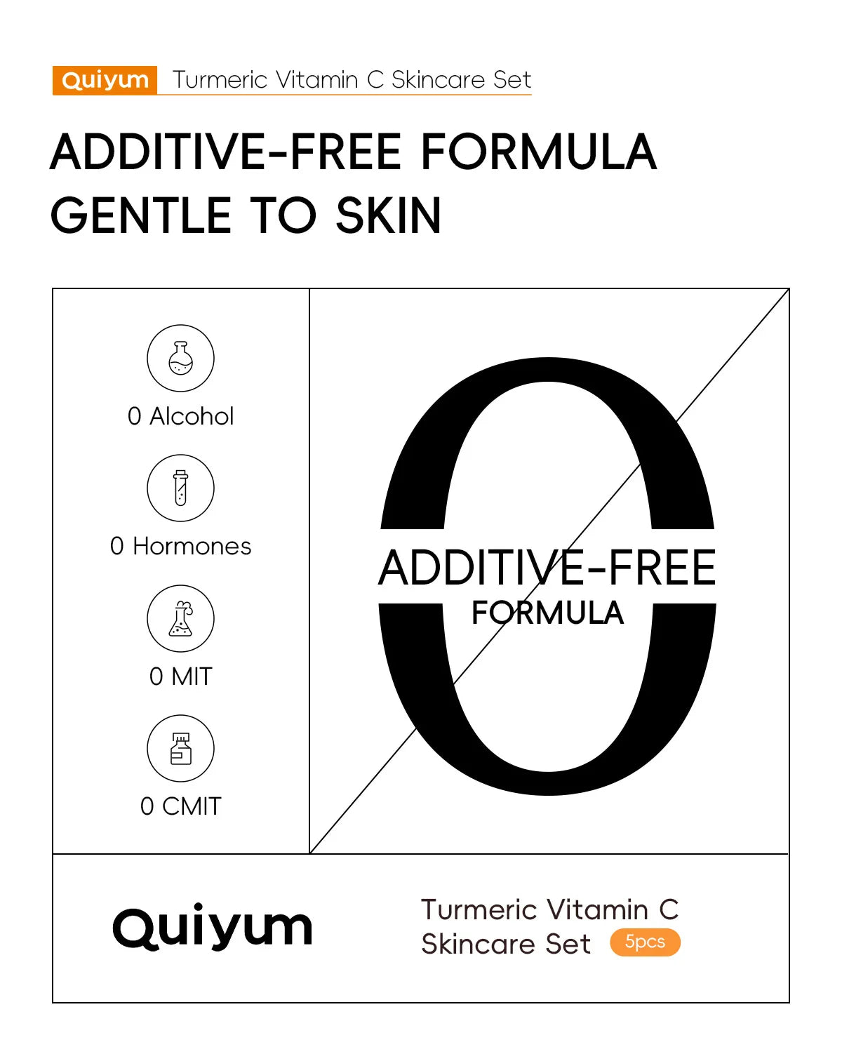 Vitamin C Kurkuma Gesichts-Set feuchtigkeitsspendend, straffend, 5-teiliges Set: Gesichtsreiniger, Toner, Essenz, Augenbehandlung, Feuchtigkeitspflege, Hautpflege