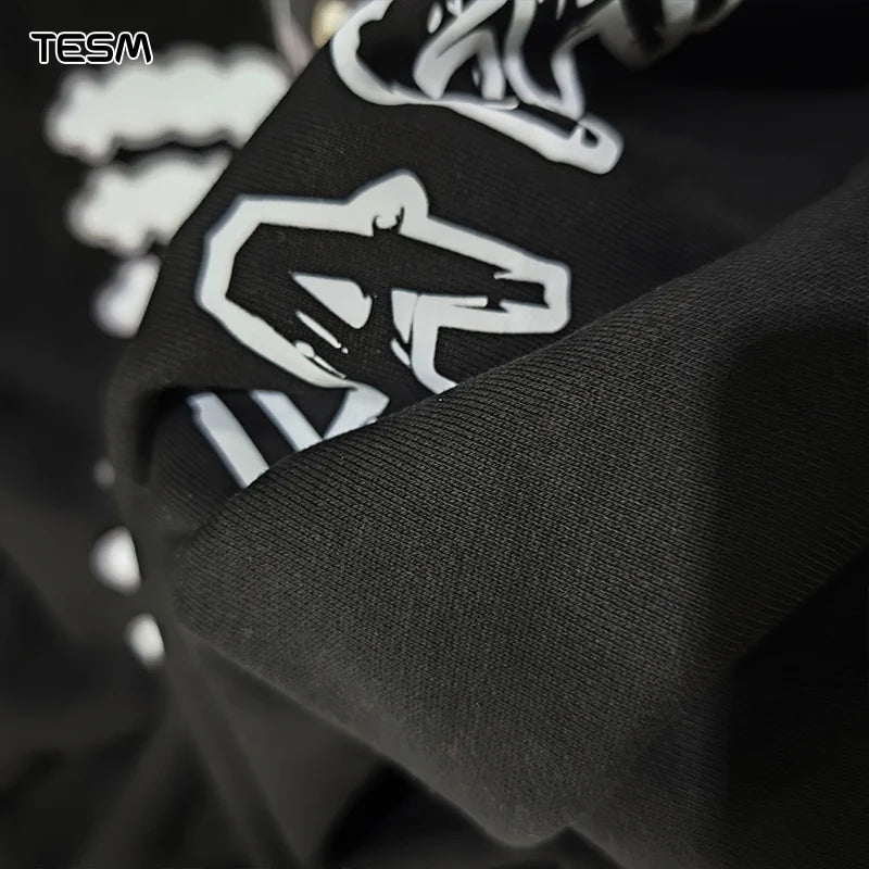 TESM Yellow Hoodie Family Matching Outfits Couple Casual Street Wear Loose Long Sleeve Sweatshirt Parent Child Holiday Party Top
