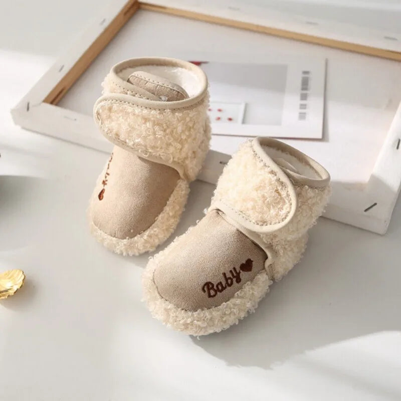 Warm Infant Toddler Crib Snow Boots Soft Comfortable Infant Girls Boys Anti-Slip Socks Slipper Newborn Baby Shoes