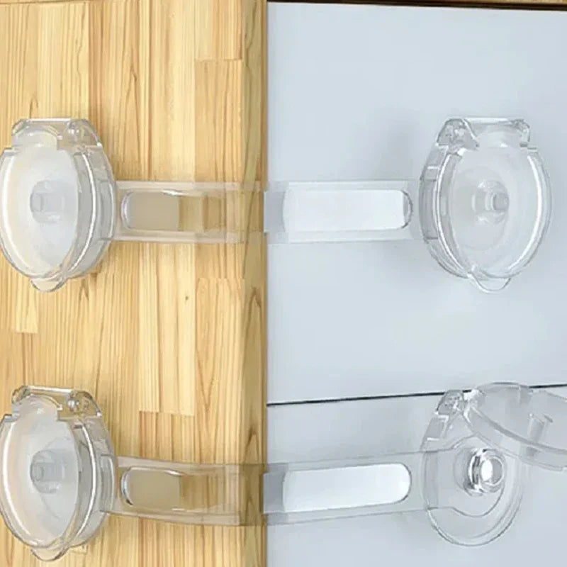 6PCS Baby Cabinet Locks Strap Drawer Lock Child Anti Opening Refrigerator Lock Home Baby Anti Pinch Safety Protection Buckle