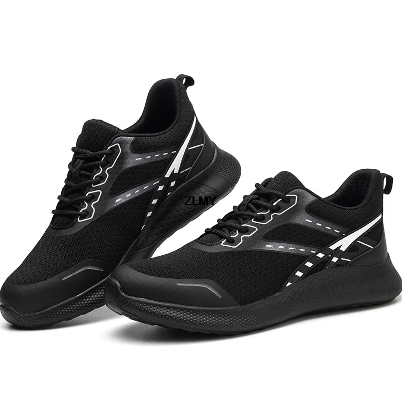 ZLMY Neue Sicherheitsschuhe für Damen, Stahlkappen-Sneaker, leichte Arbeitsschuhe, durchtrittsichere Arbeits-Sicherheitsstiefel für Damen und Herren