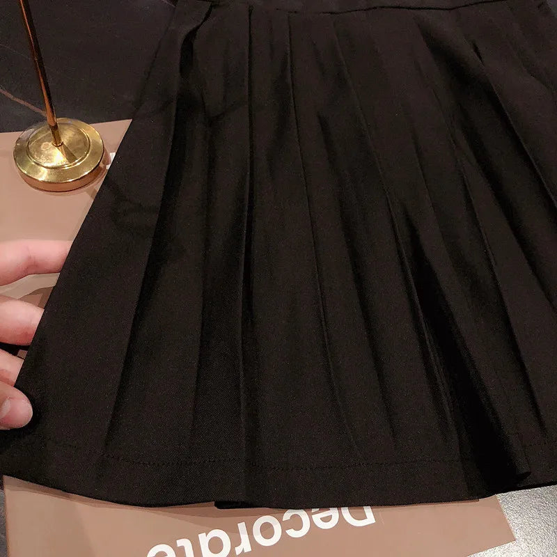 Girls Pleated Dress Kids Japanese Korean Preppy Style Princess Doll Collar Dresses Baby Dress Primary School Uniforms