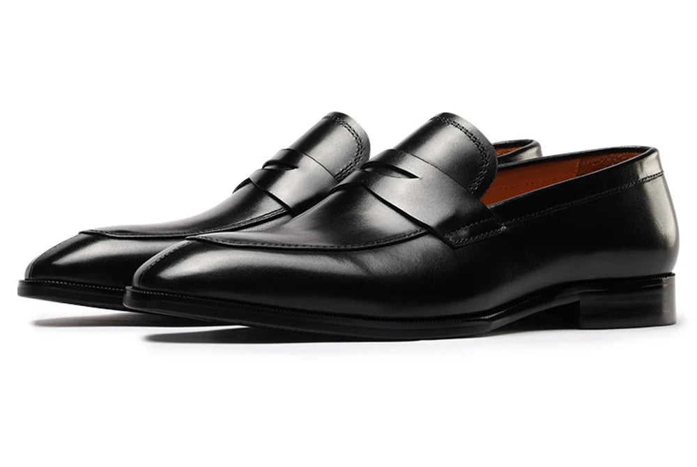 Men Loafer Casual Shoes Calf Leather Waterproofing Materials High Quality Wholesalers Online Formal Dress Slip-on Shoes