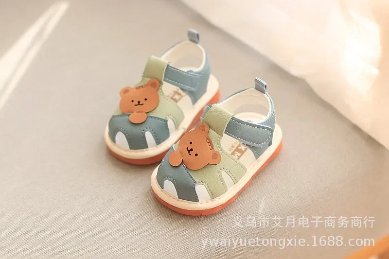 Summer Boy Girl Baby Sandals Kid Barking Shoes Children Sound Will Ring Soft Bottom Walking Shoes Kids Whistling Toddler Sandals