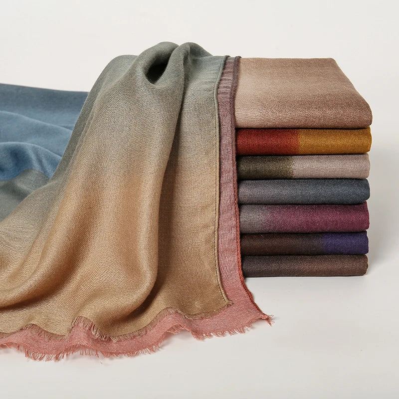 New Cotton Muslim Hijabs Scarf Tie-dyed Headscarf Wraps Long Shawls With Fringe Femme Musulman Ombre Viscose Headband Scarves