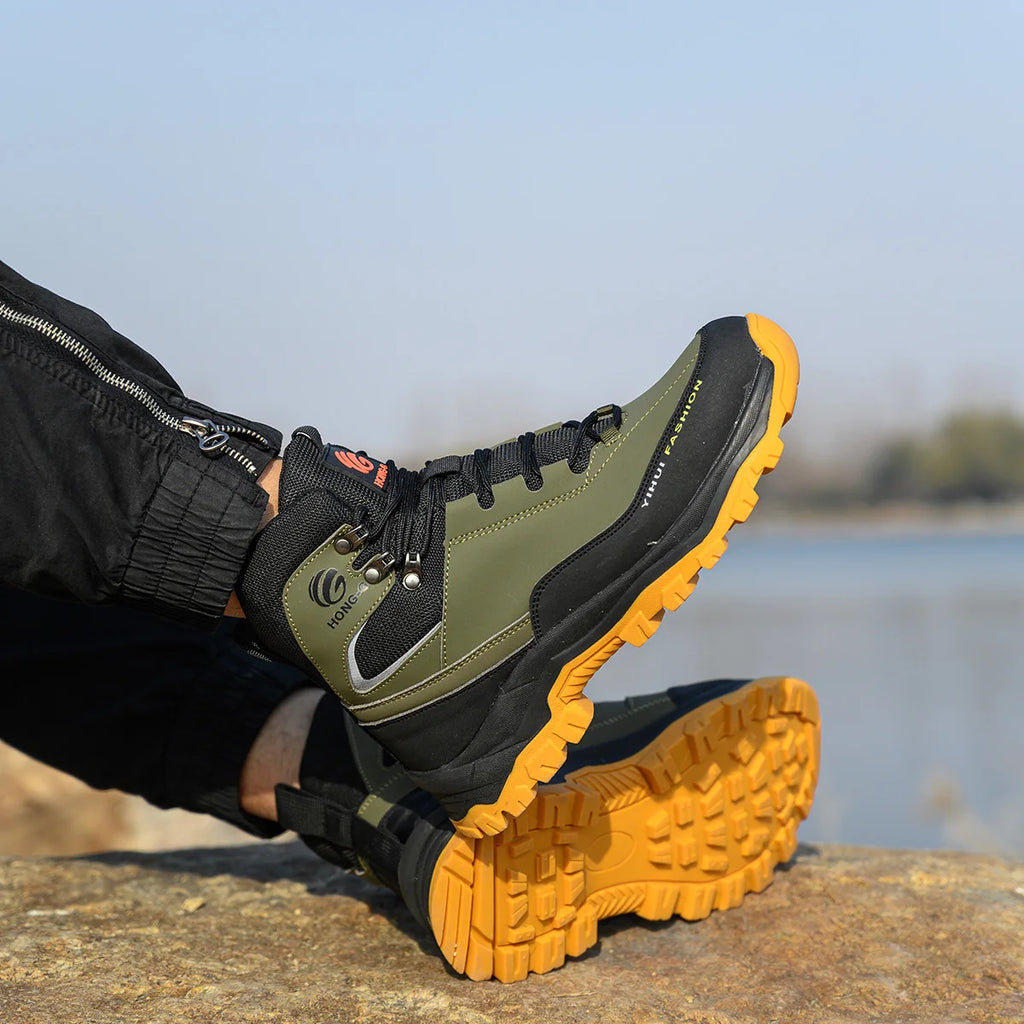 Waterproof Men Boots Safety Shoes Puncture-Proof work Boots Safety Steel Toe Shoes Indestructible Construction Protective Boots
