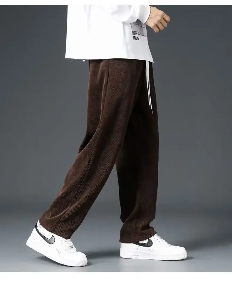 Y2k Korean Men Basic Blank Solid Baggy Joggers Running Sports Pants Trousers Casual Grey Jogging Pants for Men Drawstring Pants