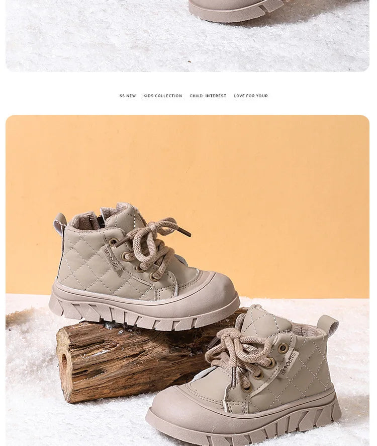 Winter Kids Snow Boots Plush Warm Baby Girl Shoes Toddler Boot Children Little Boys Cotton Shoes Stay Warm Platform Shoes H11172