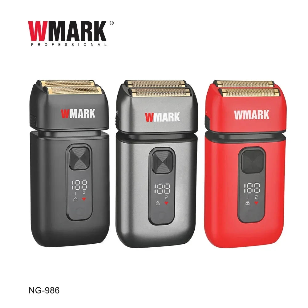 Electric Men's Shaver WMARKNG-986 New Men's Hair Clipper Stainless Steel Titanium Plated Retro Oil Head Whitening Device