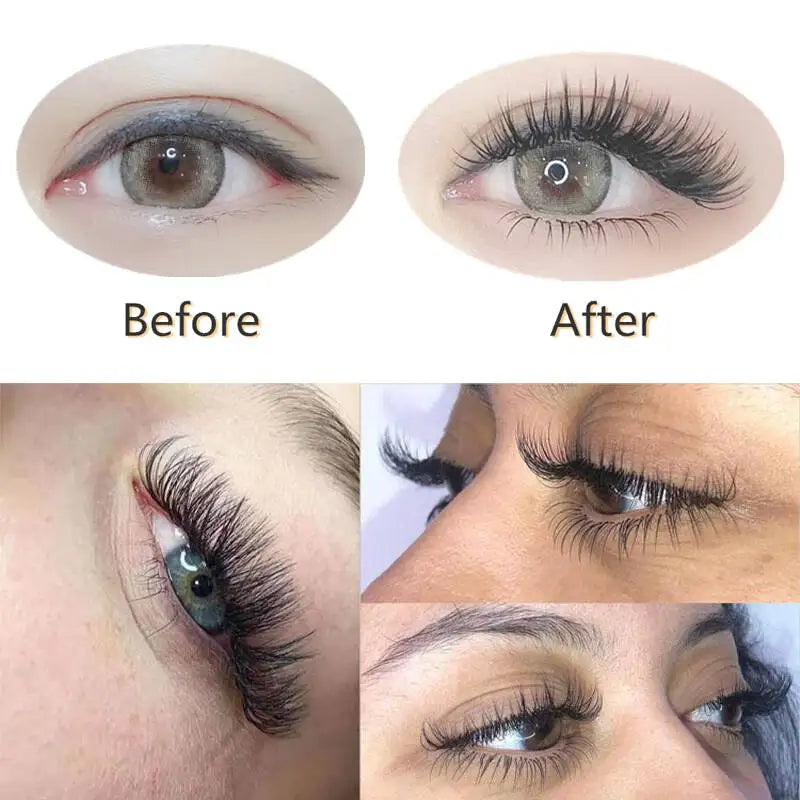ARTSTAR Natural Silk Lashes J B C D CC Curl 6-15mm Length Volume Eyelash Extensions Matte Black Individual Eyelashes  for Makeup
