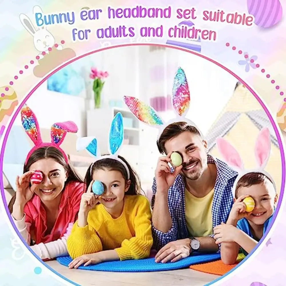 Osterhasenohren Stirnbänder Erwachsene Kinder Süße Bunte Hasenohren Oster Stirnreif Kostüm Requisiten Kopfbedeckung Haarschmuck