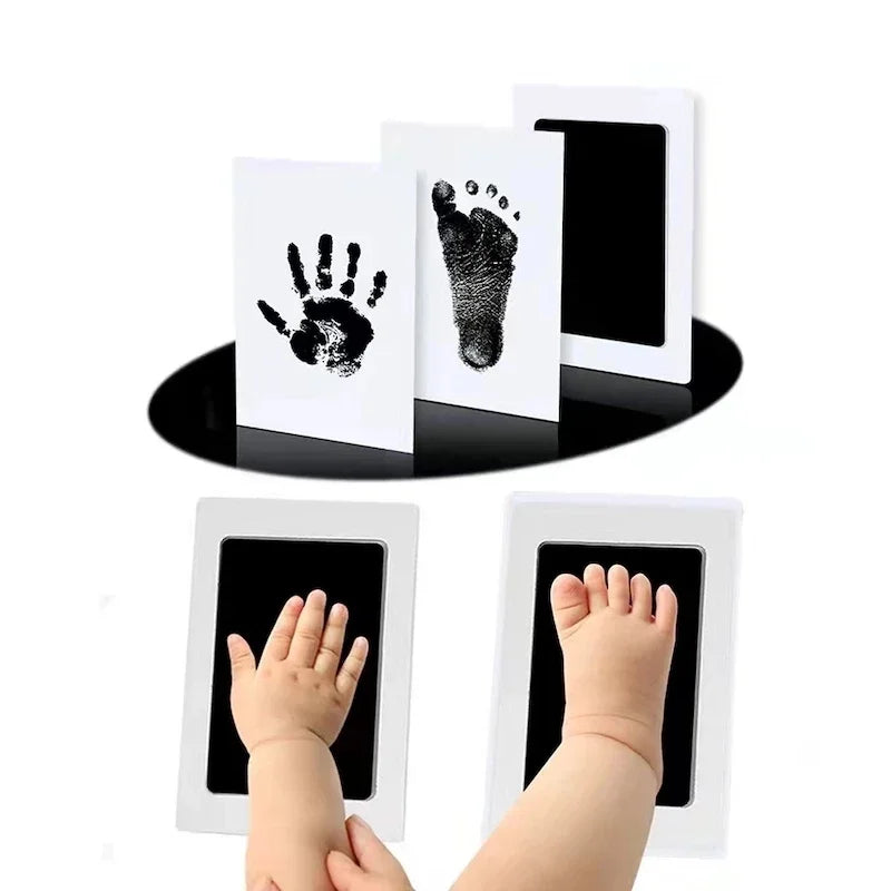 DIY-Set für Baby-Hand- und Fußabdrücke, Stempelkissen, Fotorahmen, Handabdruck für Kleinkinder, Souvenir-Accessoires, sicheres, sauberes Babyparty-Geschenk