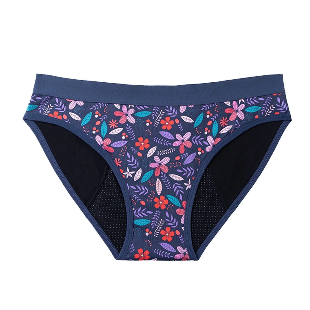 For Teenager Girls Cotton Menstrual Panties Printing Fabric Underwear 4-Layer Medium Flow Absorption Ladies Period Briefs