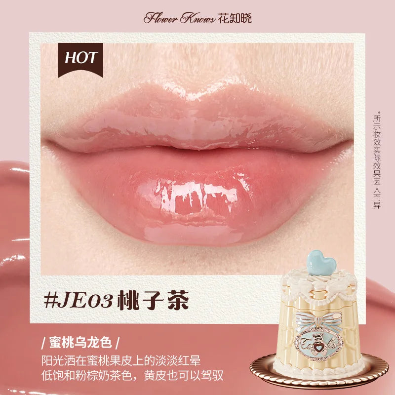FLOWER KNOWS THE SWEETIE BEAR COLLECTION Coating Lip Jelly SOFT LIP STICK,Hydrating Gloss,Moisturizing Tint,Shine & Glow Finish