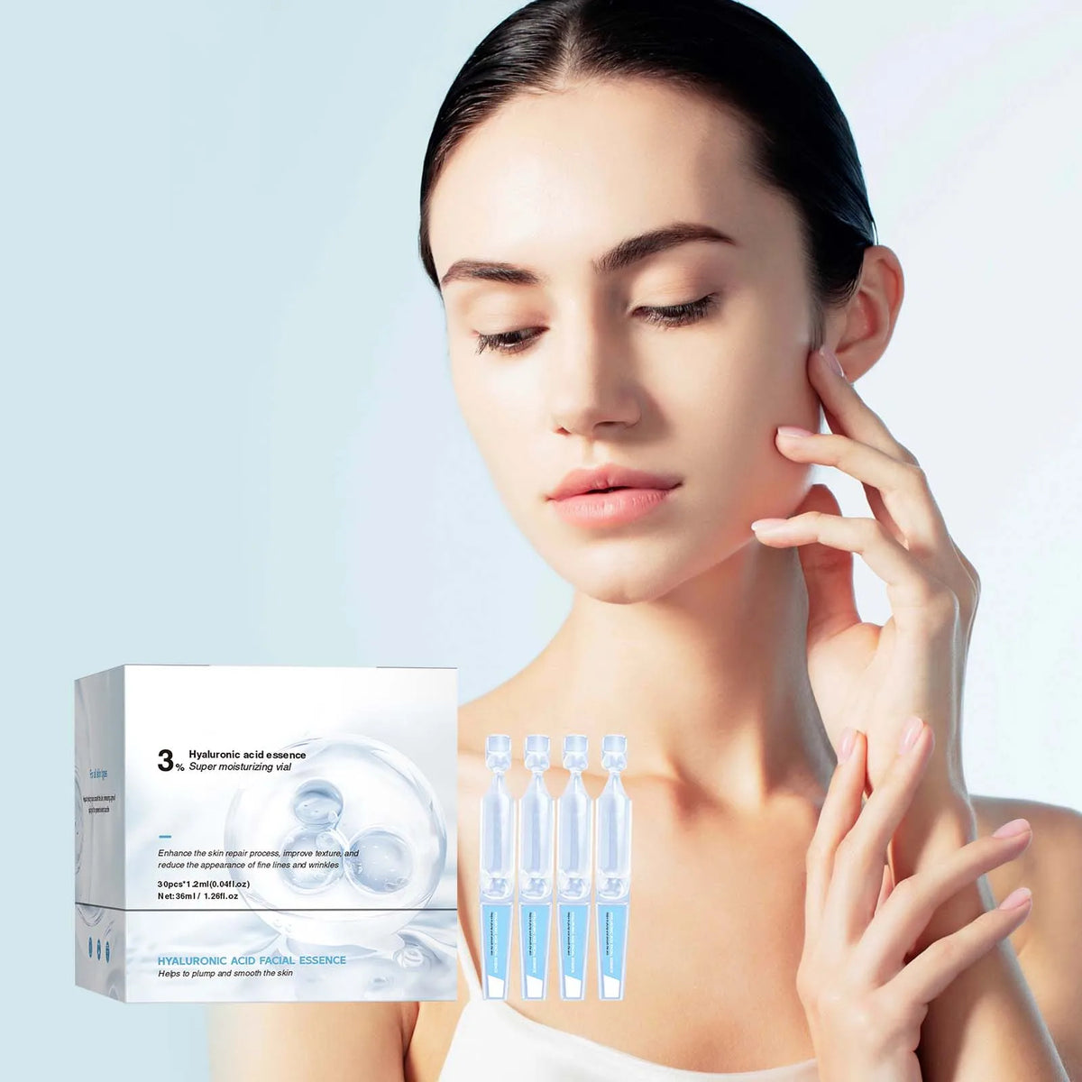 Hyaluronic Acid Liquid Serum Facial Moisturizing Lifting Glow Up Facial Essence Quick Absorption Dermapen Serum Skin Care