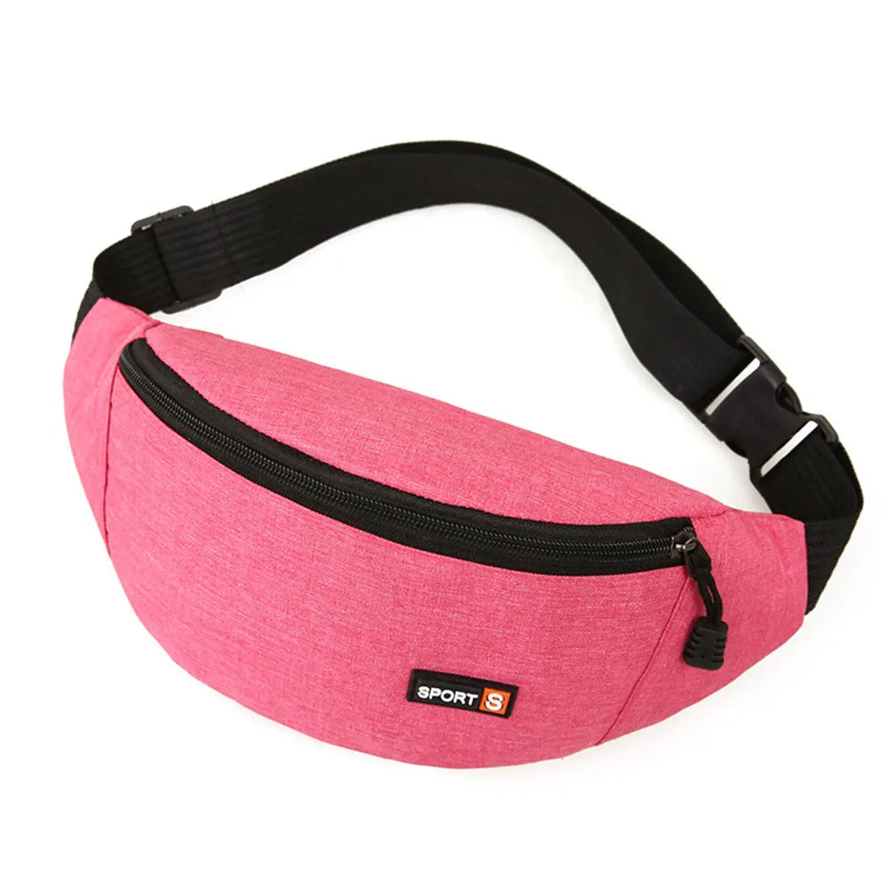 Men Women Waist Bag Zipper Chest Bag Sport Run Fanny Pack Crossbody Bag Fashion Waist Belt Bags Phone Purse Waist Pack for Women